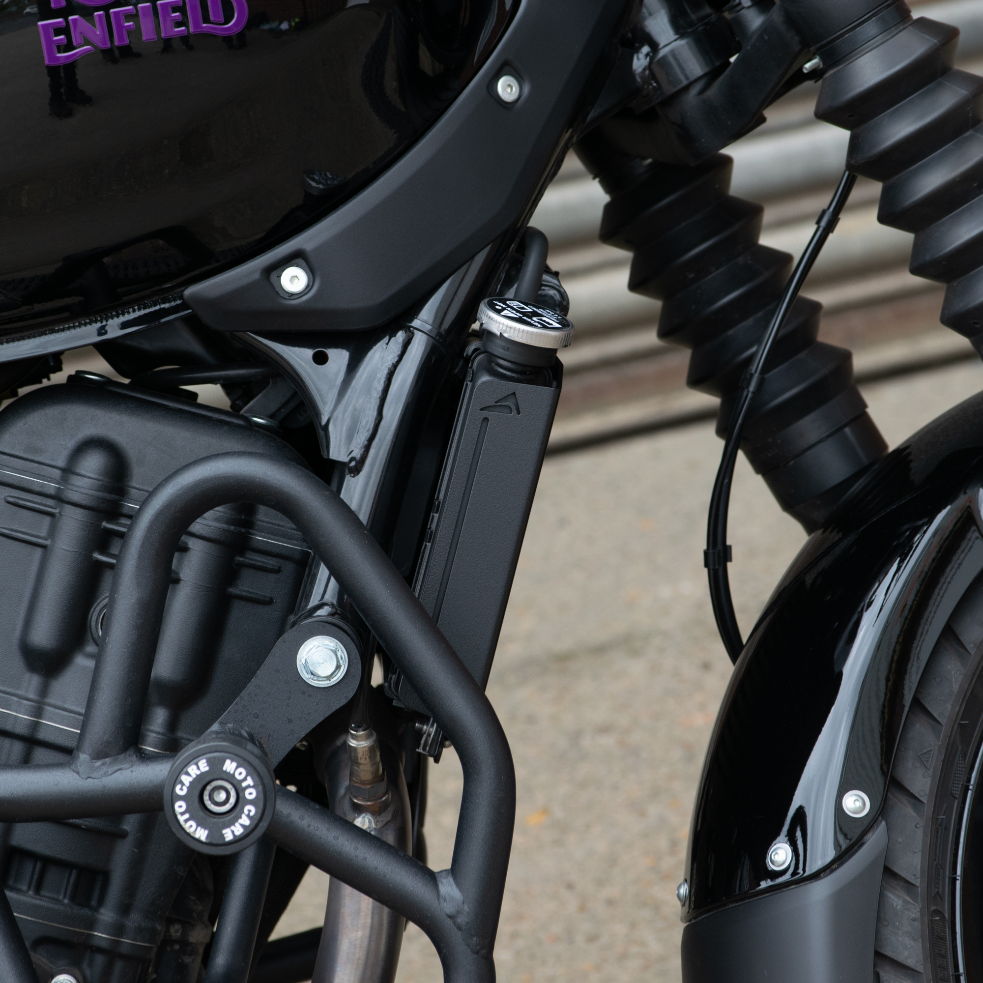 Pyramid Radiator Guard | Matte Black | Royal Enfield Guerrilla 450 2024>Current - Shop name