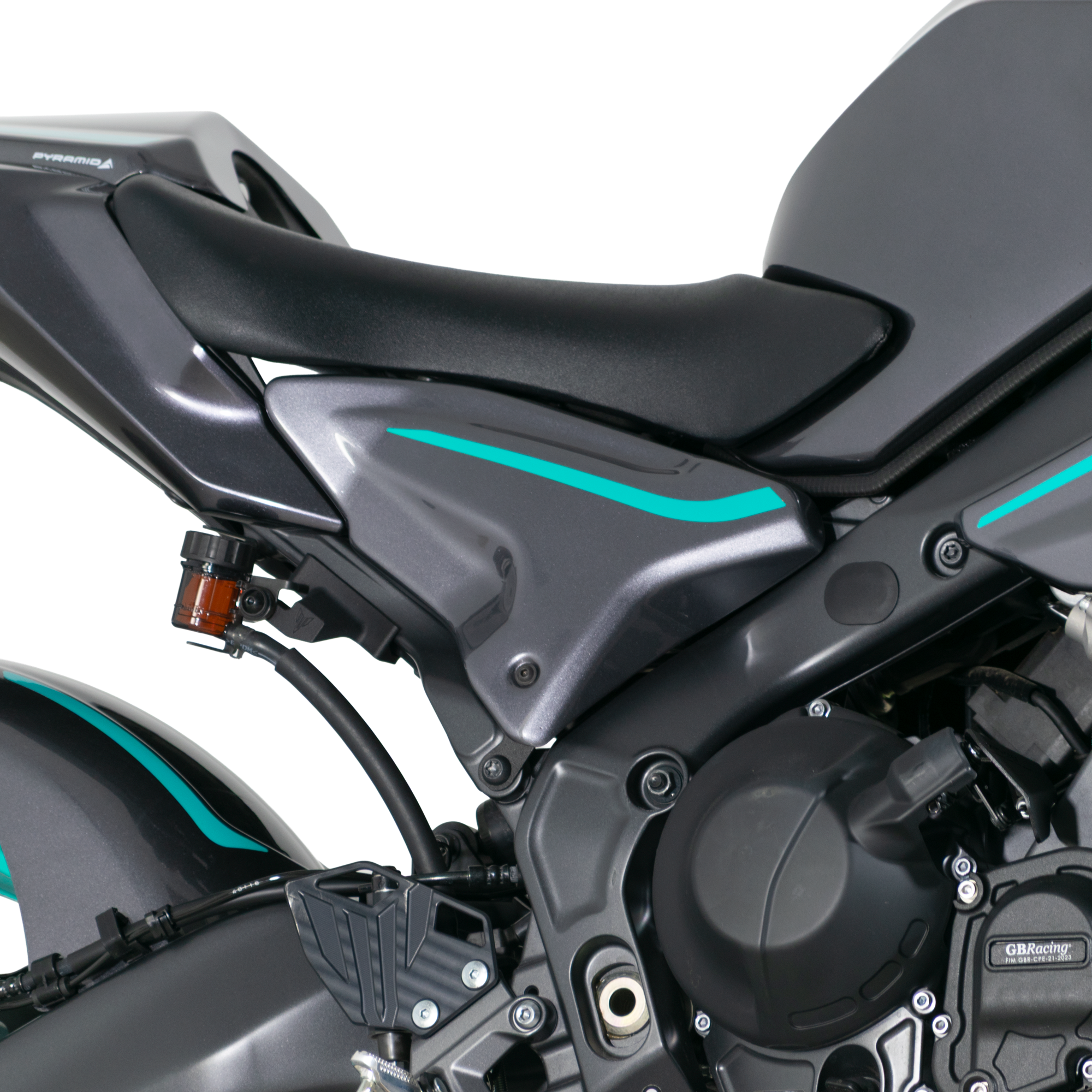 Pyramid Rear Infill Panels | Midnight Cyan | Yamaha MT-09 2024>Current - Pyramid Motorcycle Accessories