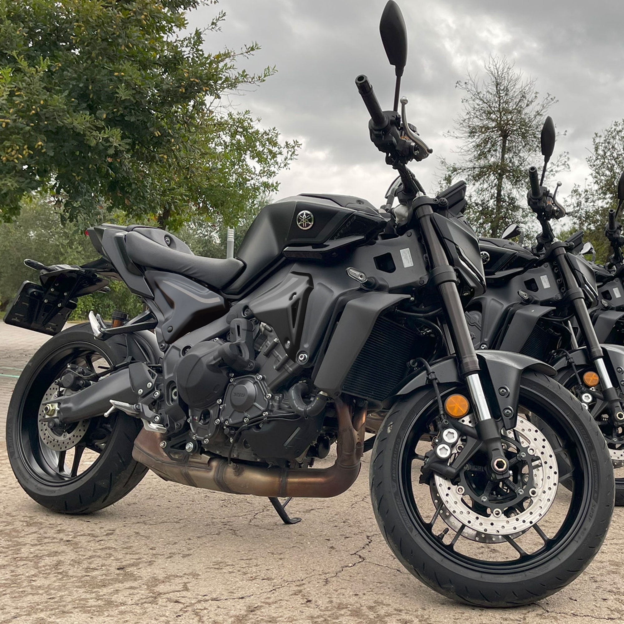 Pyramid Rear Infill Panels | Tech Black | Yamaha MT-09 2024>Current - Pyramid Motorcycle Accessories