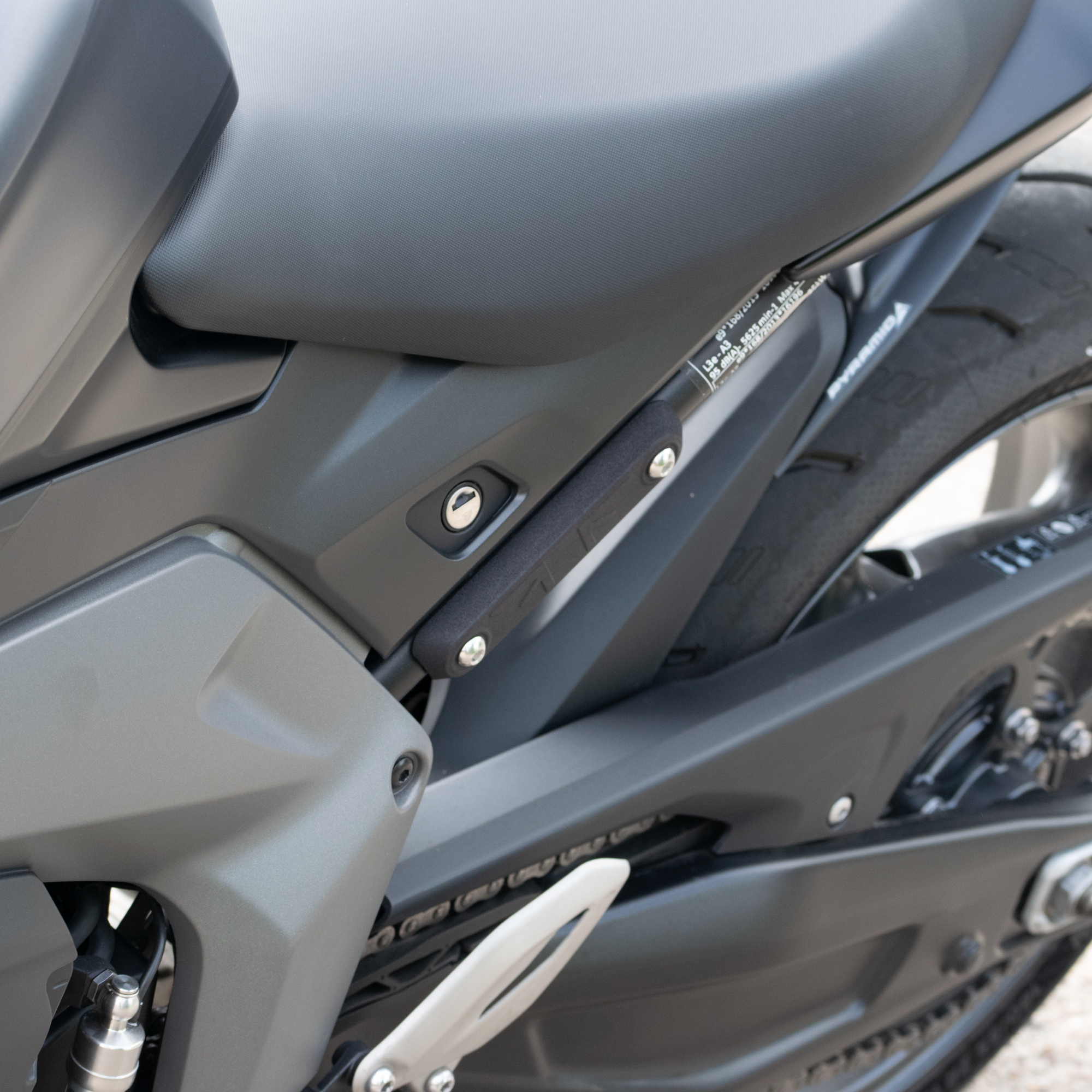 Pyramid Rear Peg Blanking Blocks | Matte Black | Triumph Daytona 660 2024>Current - Shop name