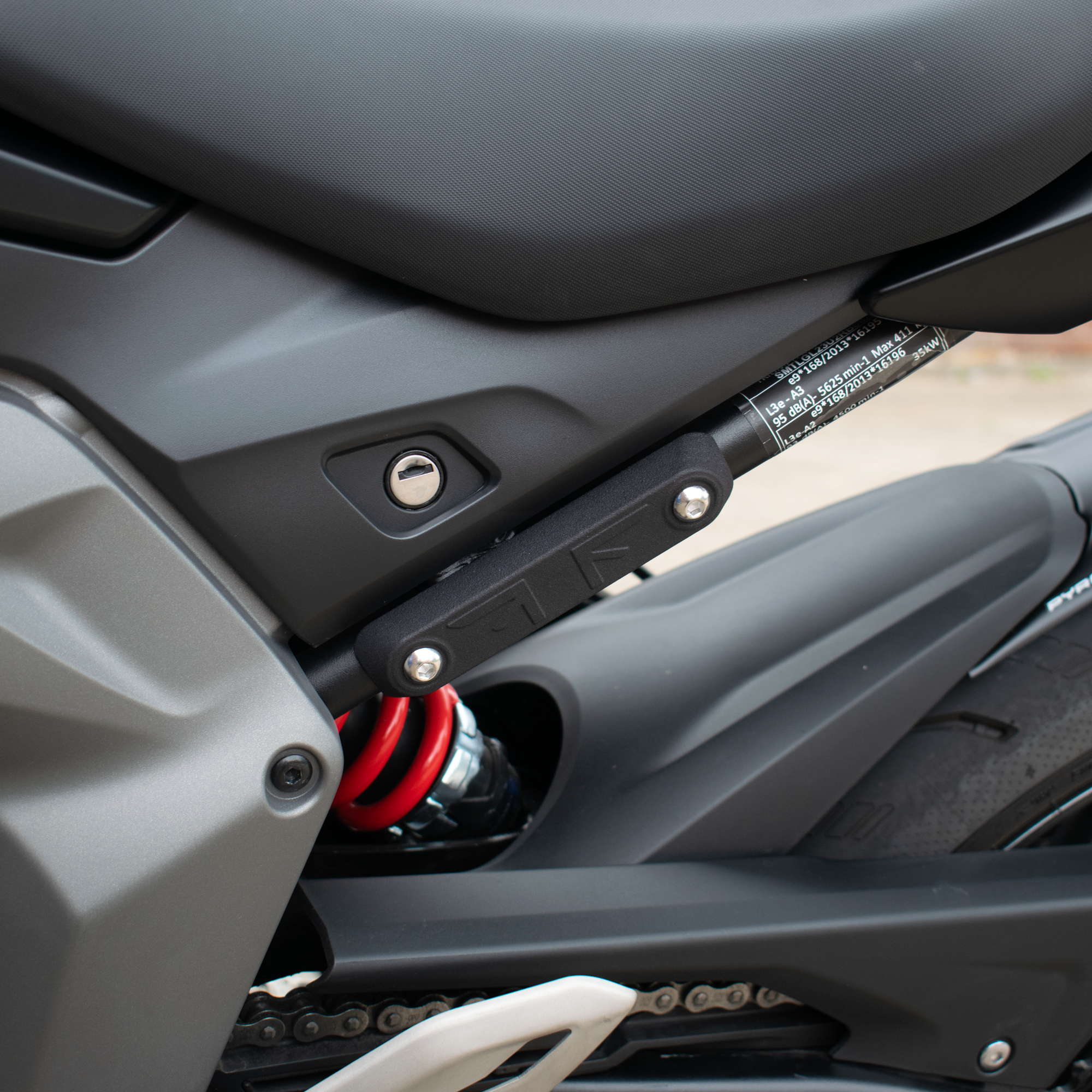 Pyramid Rear Peg Blanking Blocks | Matte Black | Triumph Daytona 660 2024>Current - Shop name