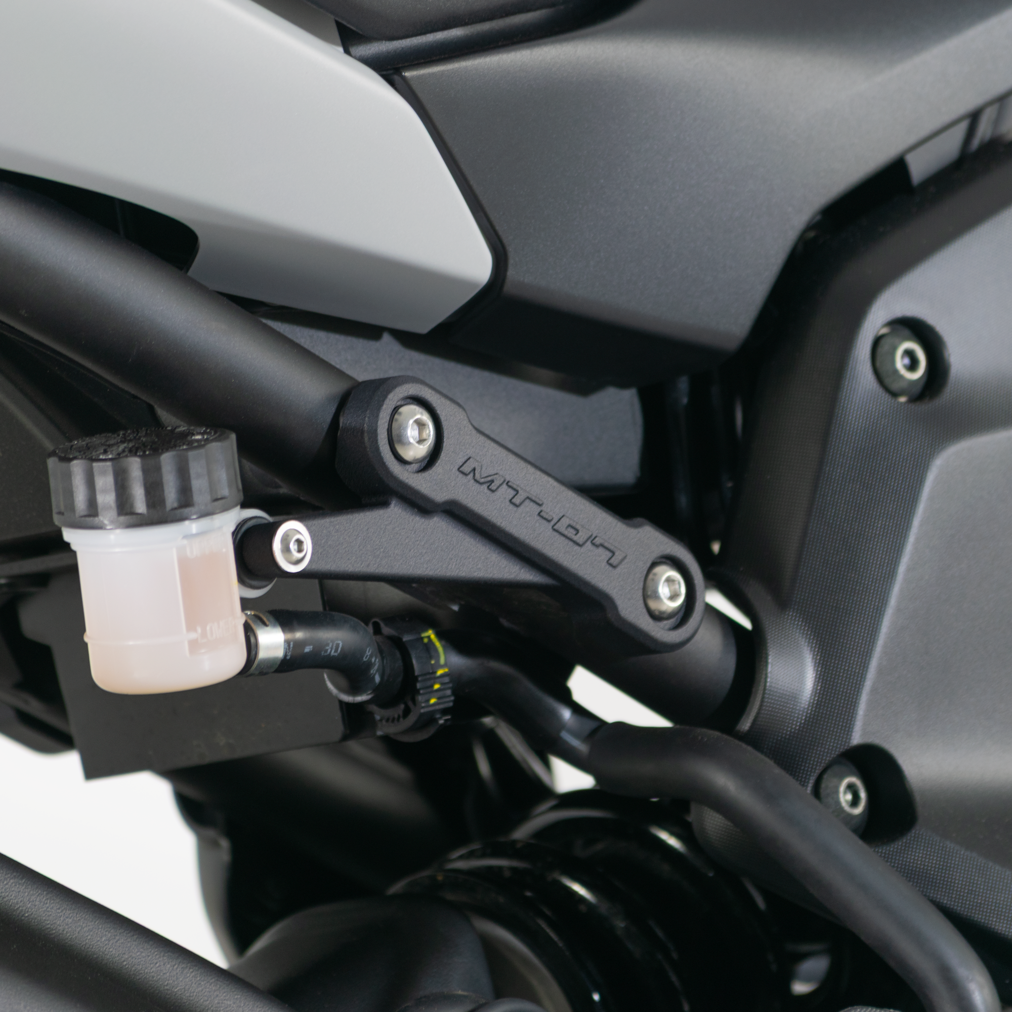 Pyramid Rear Peg Blanking Blocks | Matte Black | Yamaha MT-07 2025>Current - Shop name