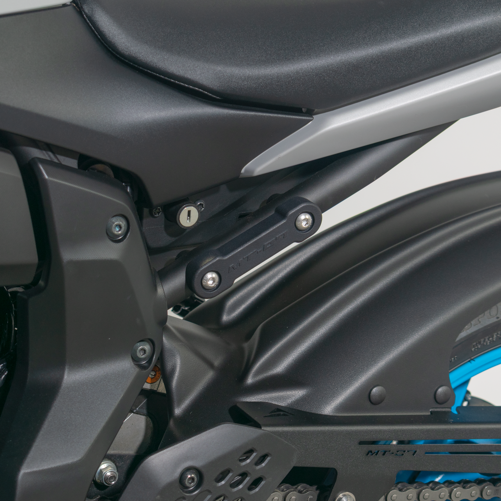 Pyramid Rear Peg Blanking Blocks | Matte Black | Yamaha MT-07 2025>Current - Shop name