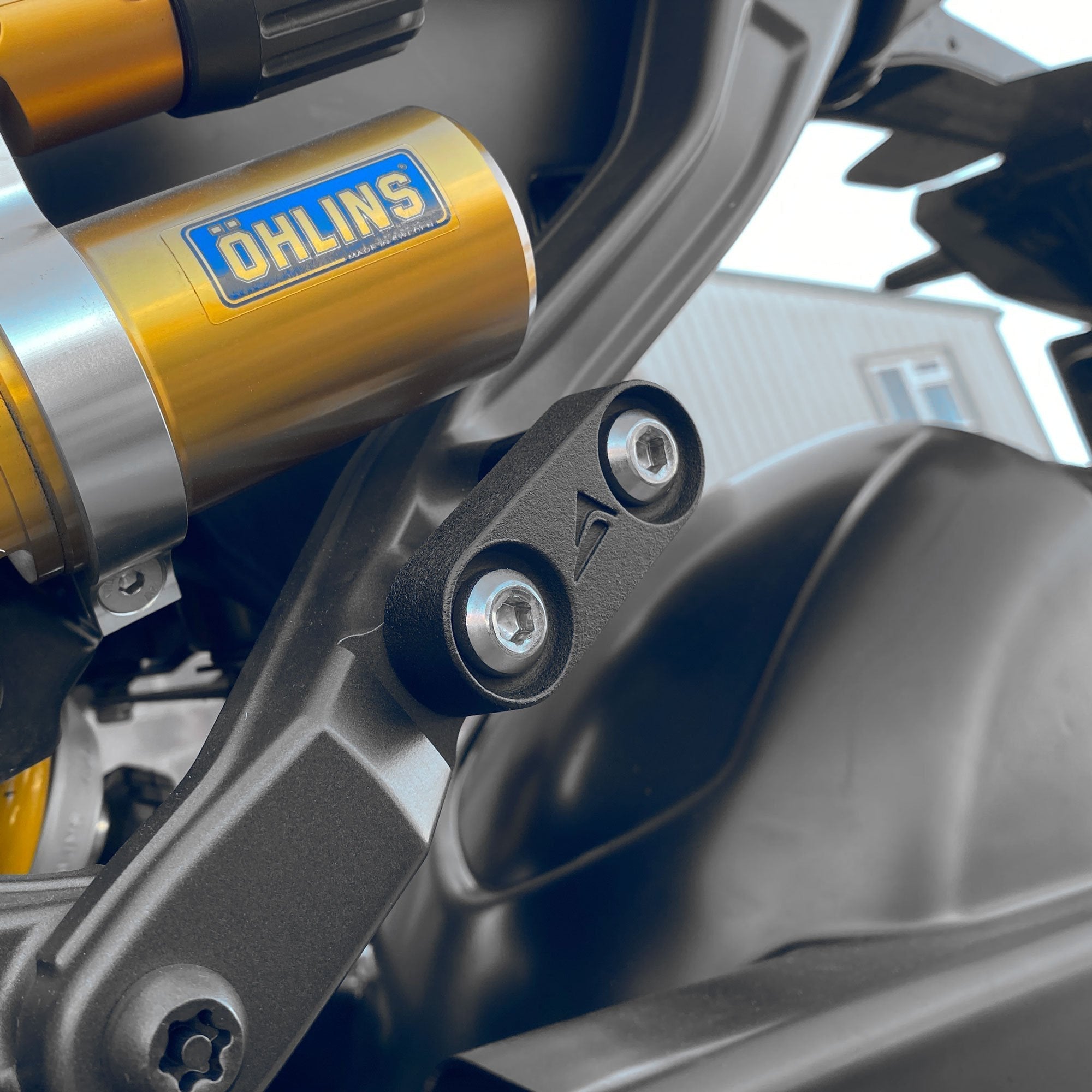 Pyramid Rear Peg Blanking Blocks | Matte Black | Yamaha MT-09 SP 2021>2023 - Shop name