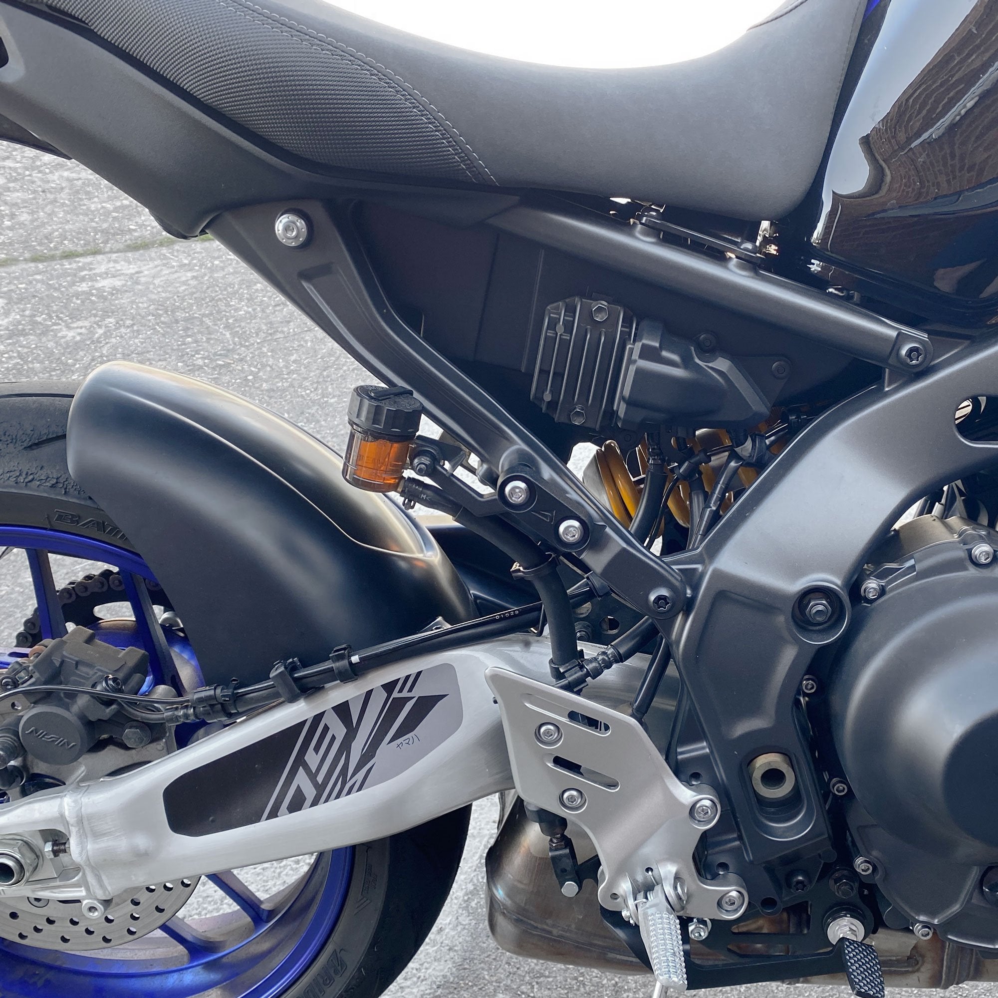 Pyramid Rear Peg Blanking Blocks | Matte Black | Yamaha MT-09 SP 2021>2023 - Shop name