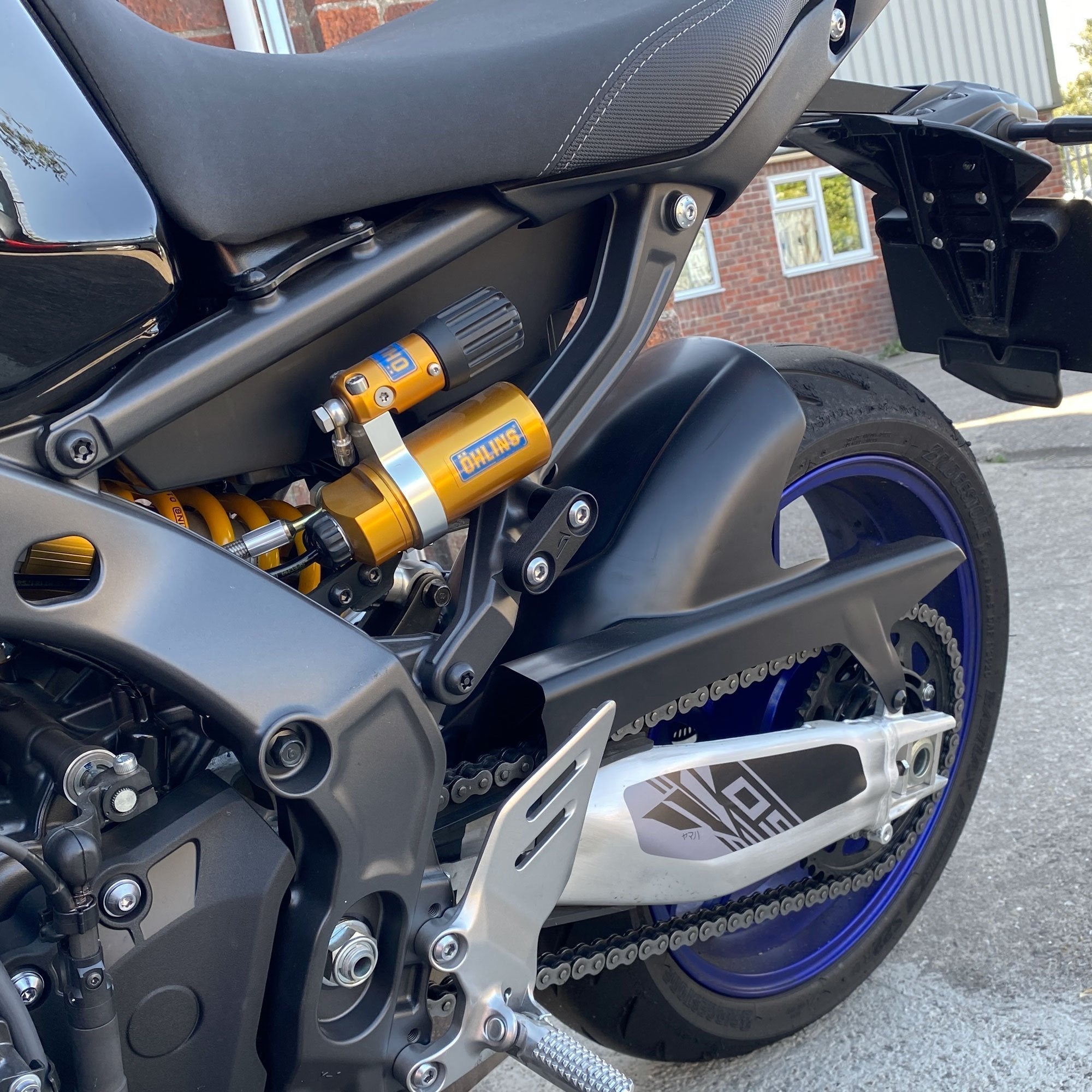 Pyramid Rear Peg Blanking Blocks | Matte Black | Yamaha MT-09 SP 2021>2023 - Shop name