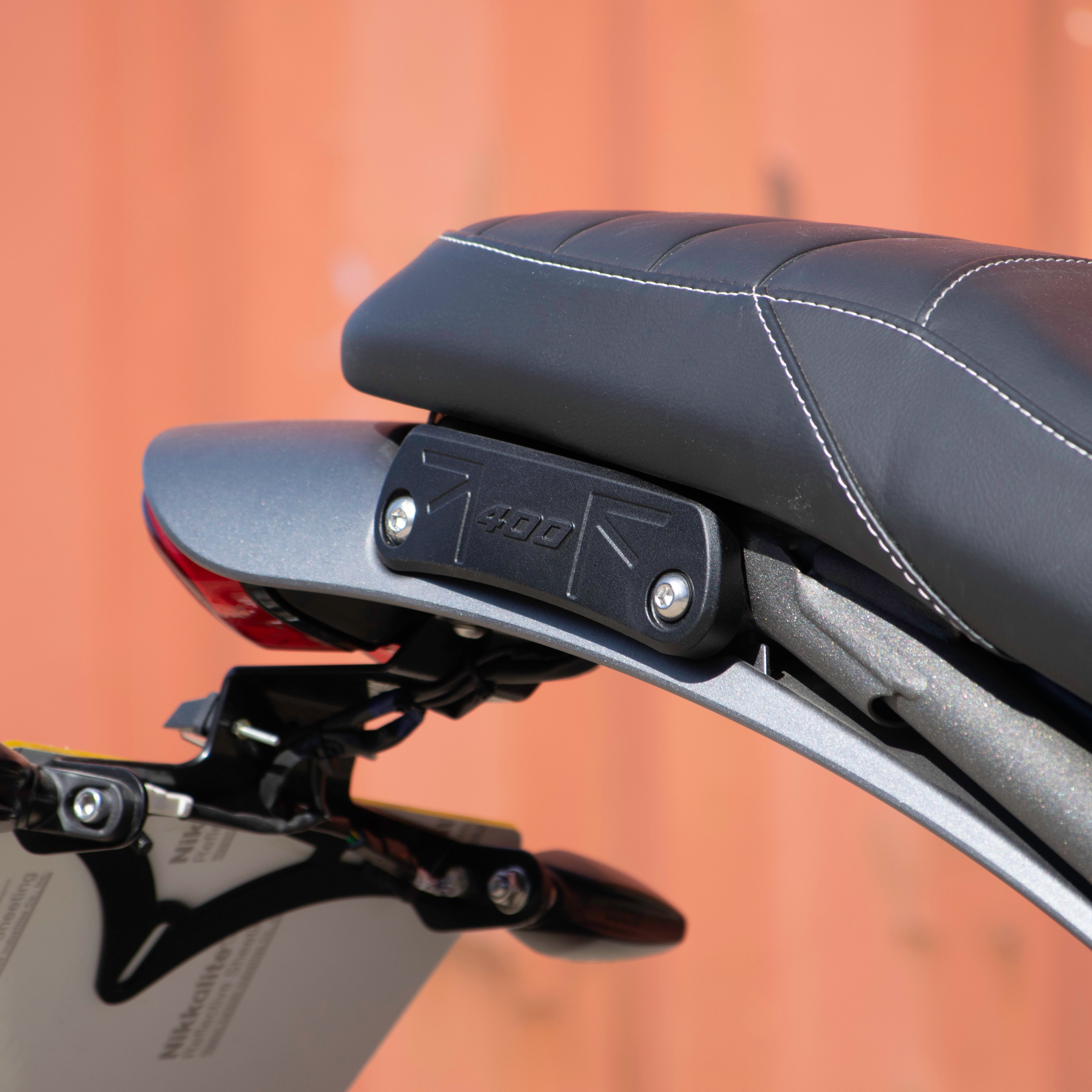Pyramid Rear Rack Blanking Blocks | Matte Black | Triumph Scrambler 400X 2024>Current -  Shop name