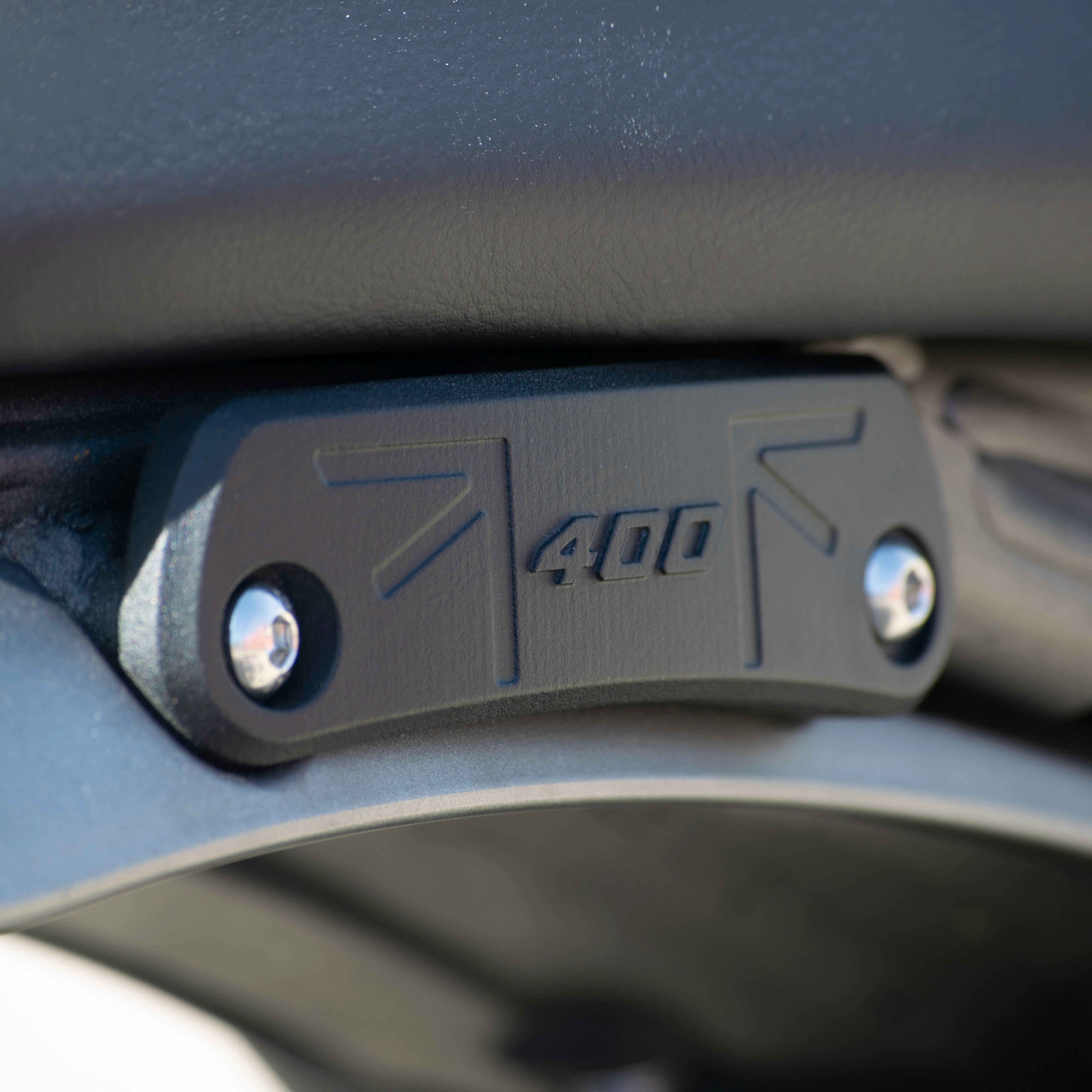 Pyramid Rear Rack Blanking Blocks | Matte Black | Triumph Scrambler 400X 2024>Current - Pyramid Motorcycle Accessories
