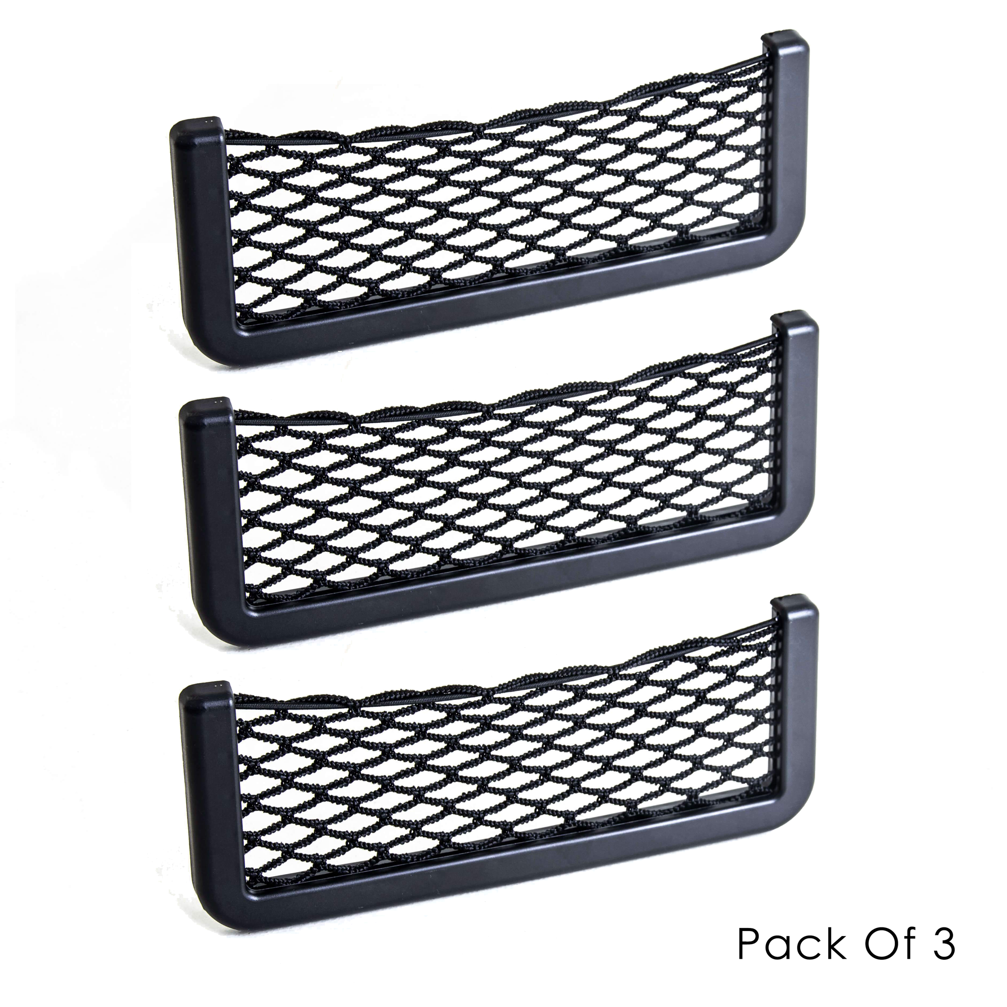 Pyramid Self Adhesive Storage Pocket Black Pack Of 3 (Large) - Shop name