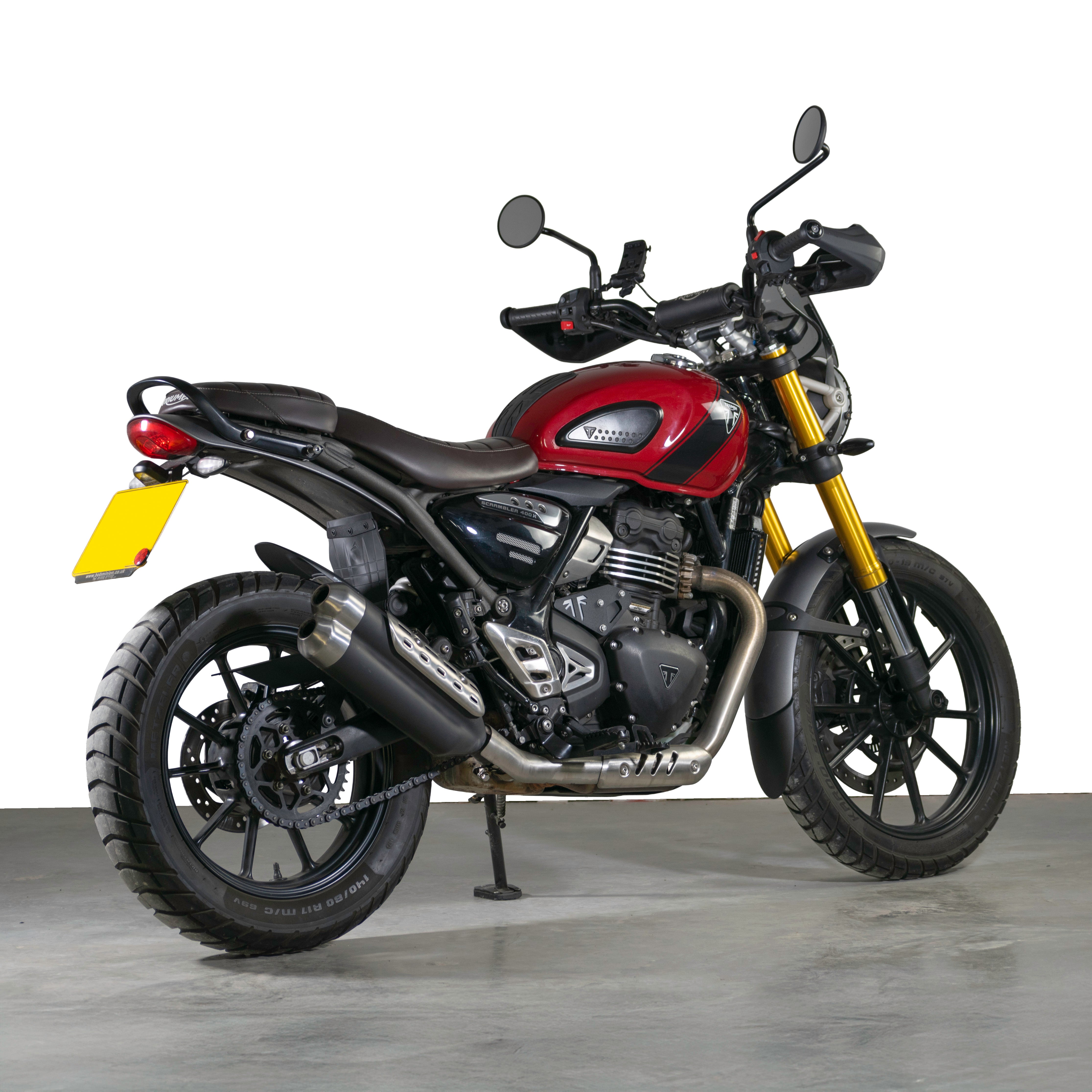 Pyramid Shock Shield | Black | Triumph Scrambler 400 X 2024>Current - Shop name