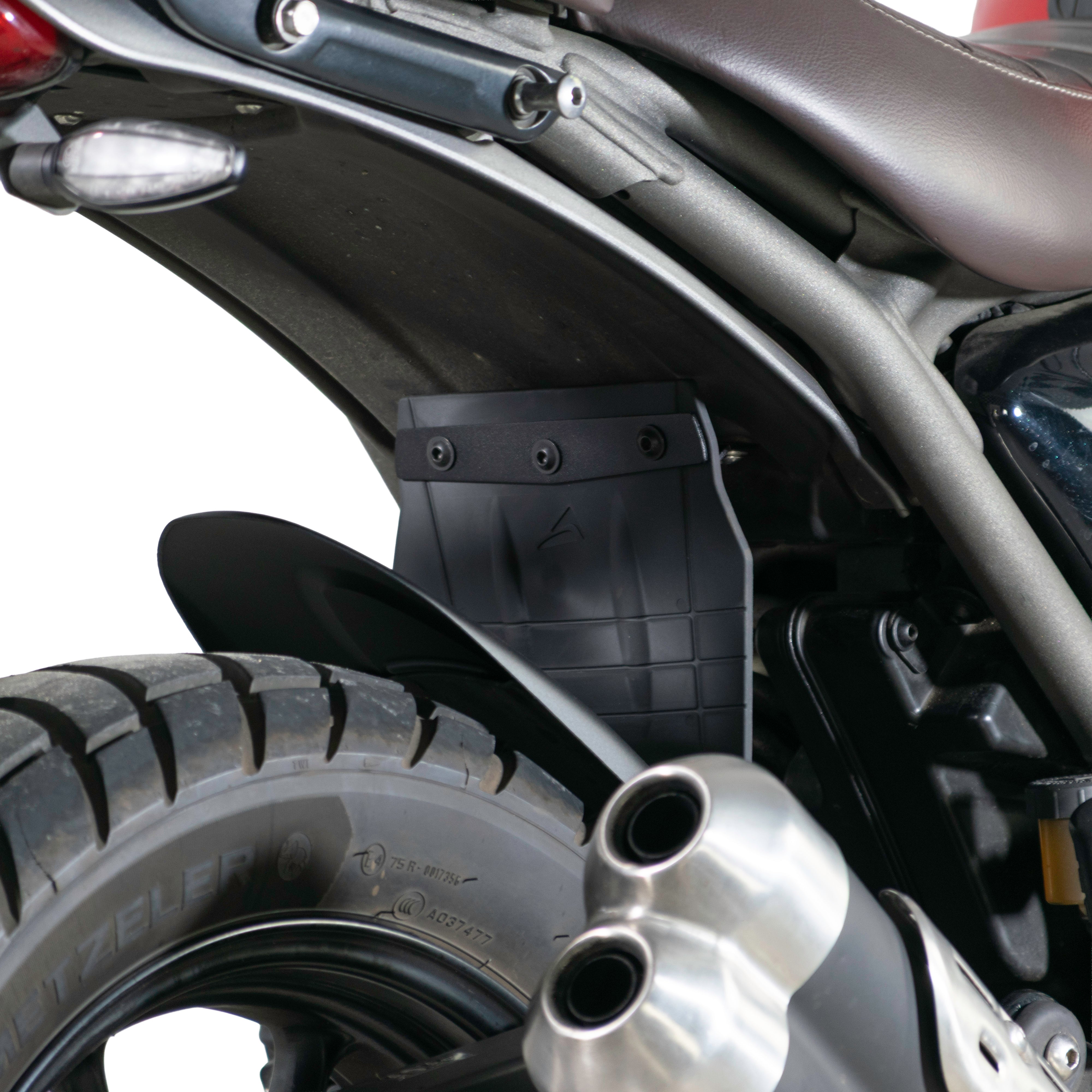 Pyramid Shock Shield | Black | Triumph Scrambler 400 X 2024>Current - Shop name