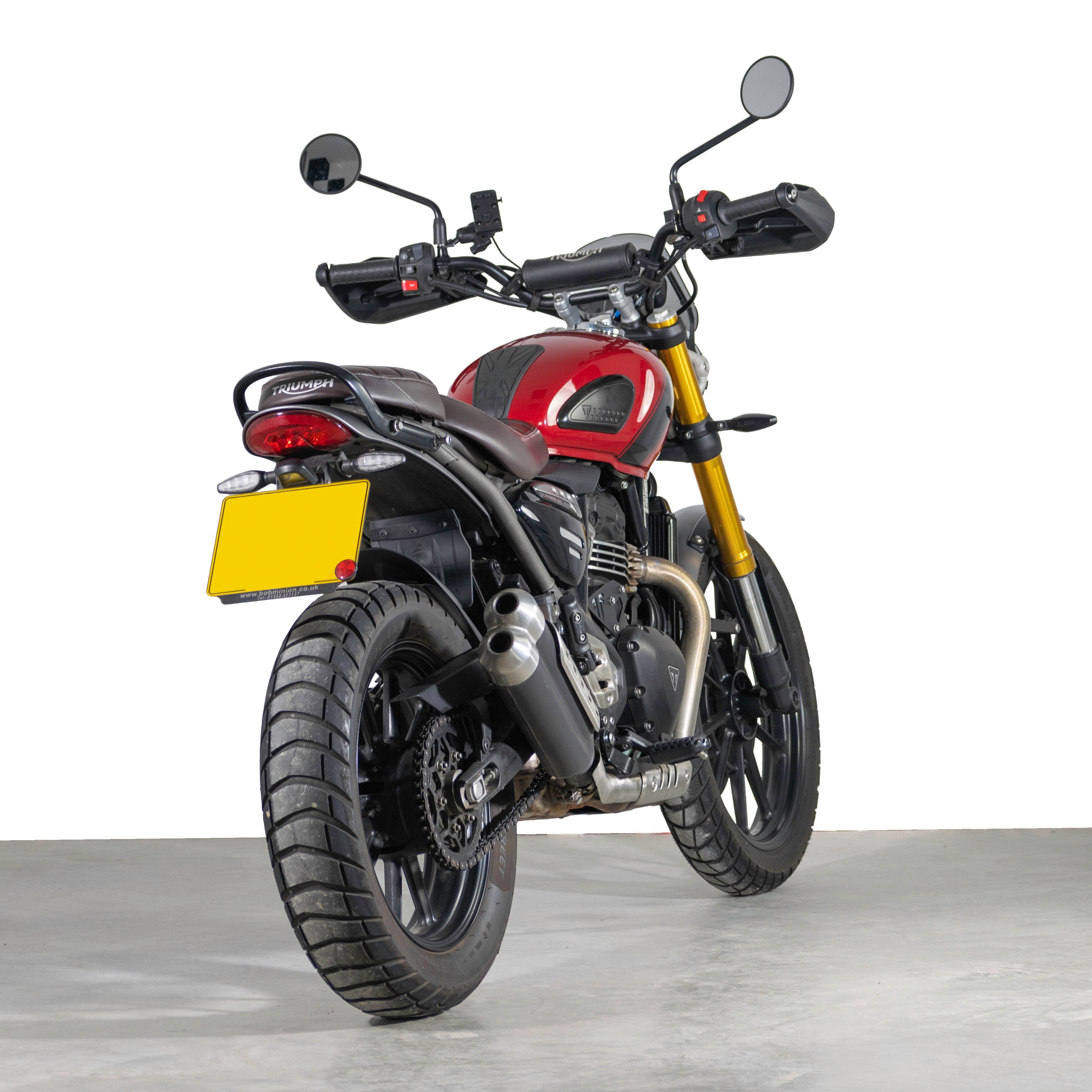 Pyramid Shock Shield | Black | Triumph Scrambler 400 X 2024>Current - Shop name