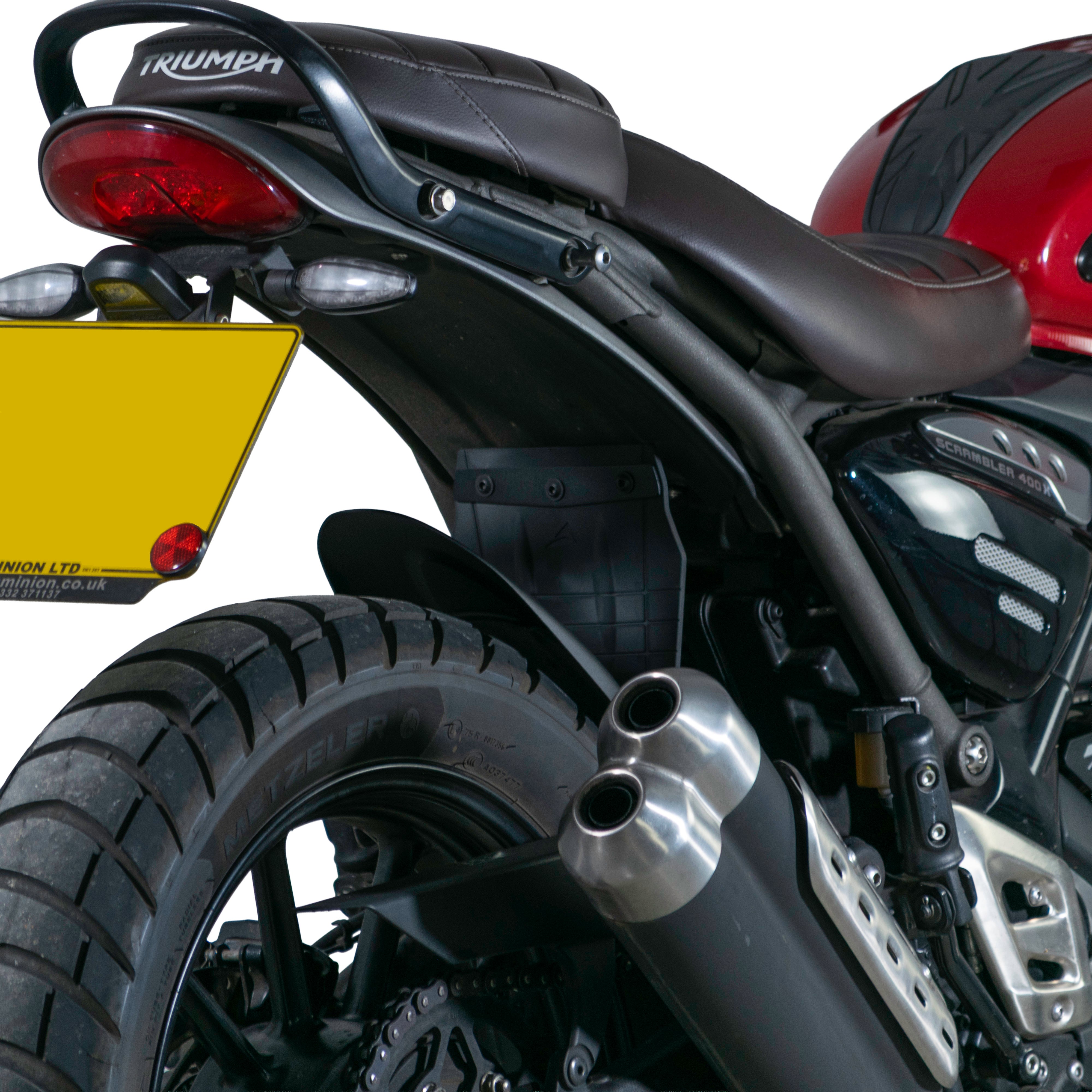 Pyramid Shock Shield | Black | Triumph Scrambler 400 X 2024>Current - Shop name