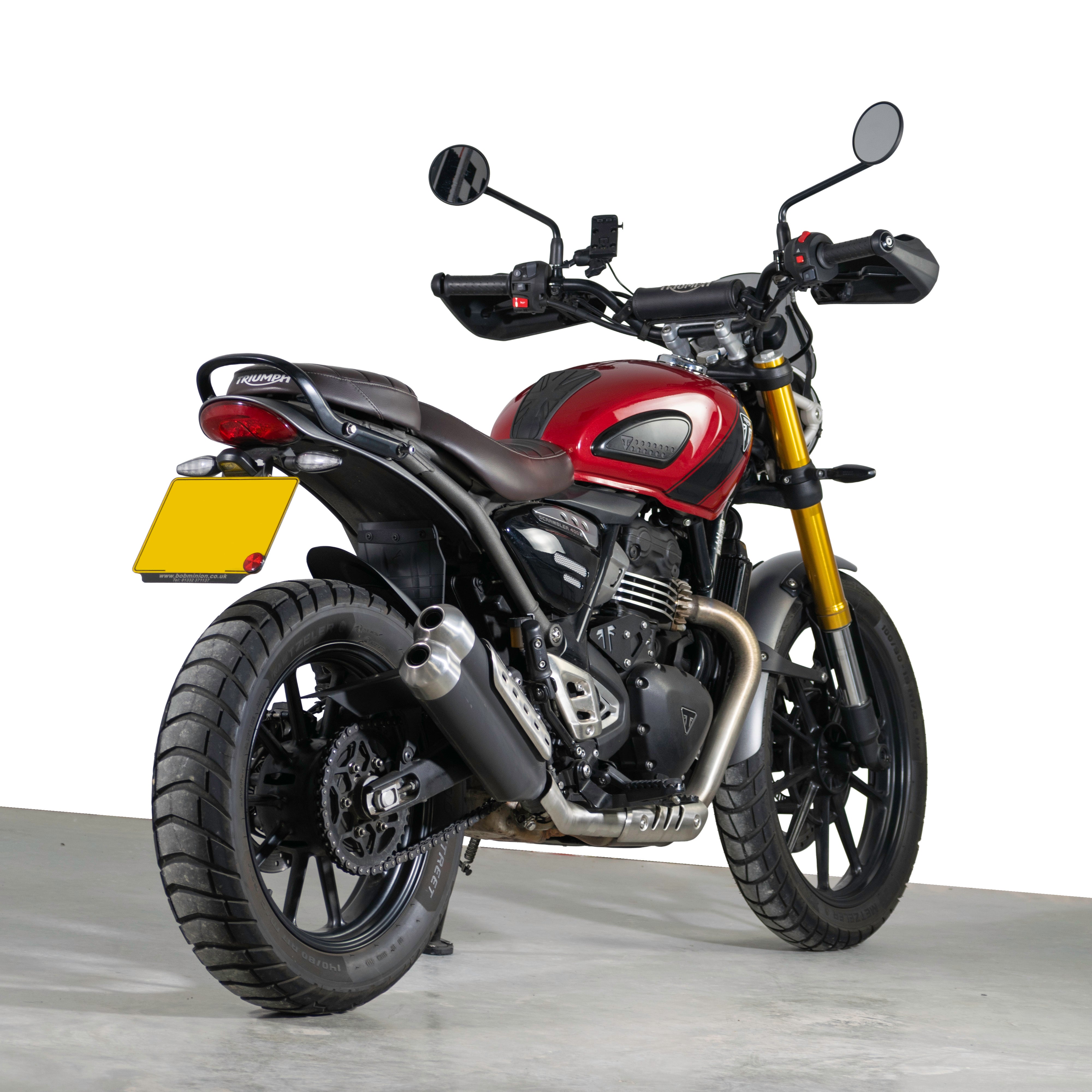 Pyramid Shock Shield | Black | Triumph Scrambler 400 X 2024>Current - Shop name