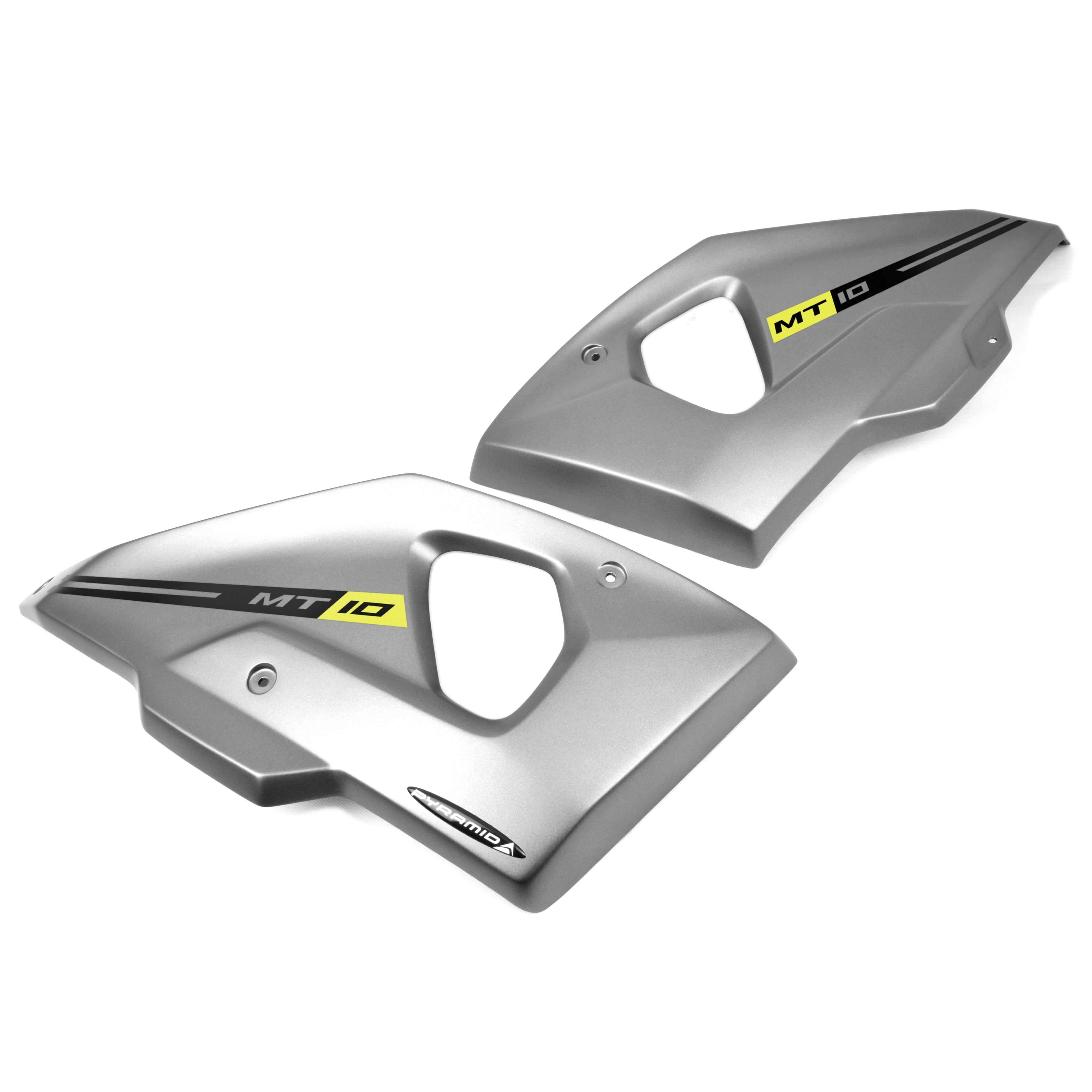 Pyramid Sport Fairing Panels | Matte Metallic Grey (Night Fluo Matte) | Yamaha MT-10 SP 2016>2021 - Shop name