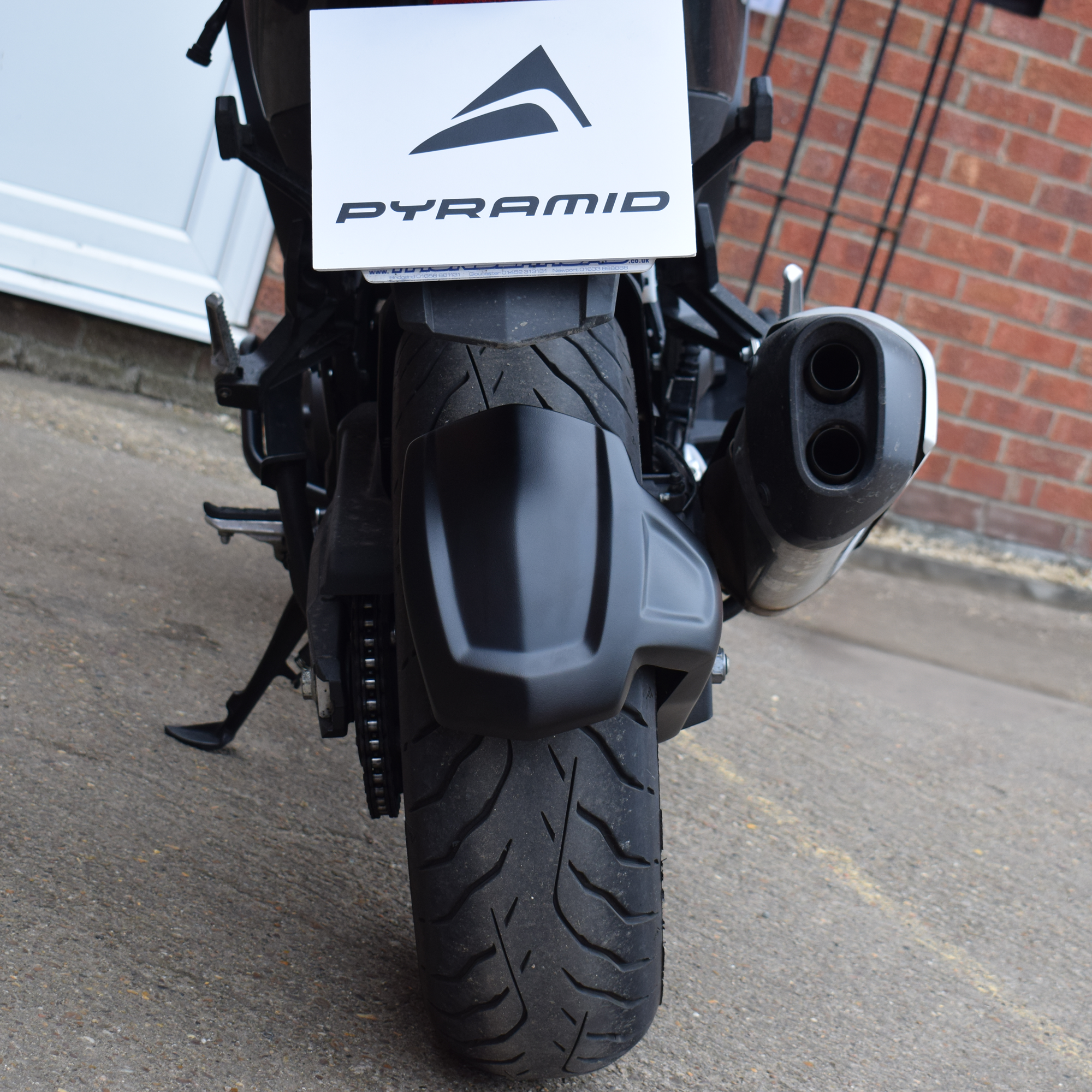 Pyramid Spray Guard | Gloss Black | Honda NT1100 2022>Current - Shop name