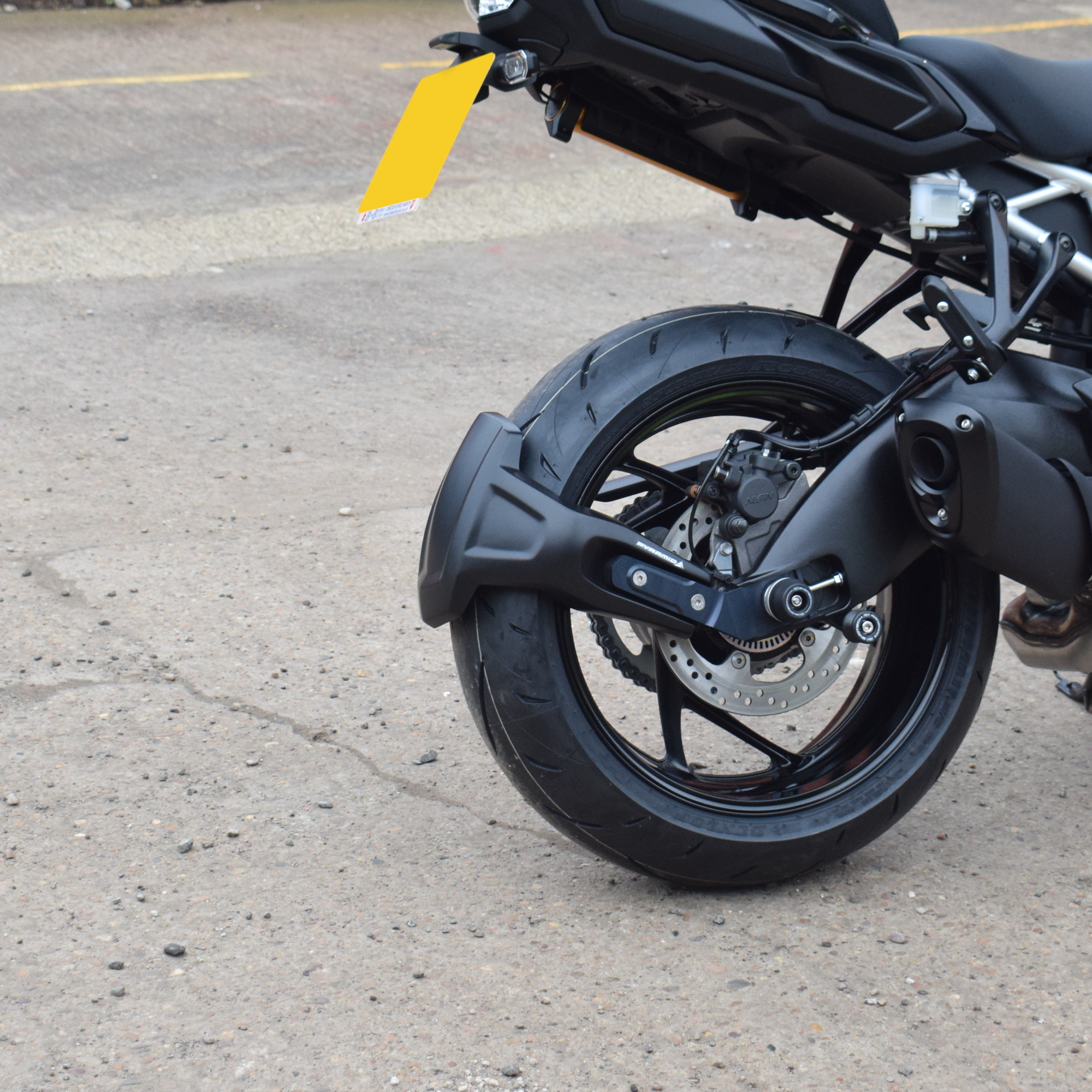 Pyramid Spray Guard | Gloss Black | Suzuki GSX-S1000GX 2024>Current - Shop name