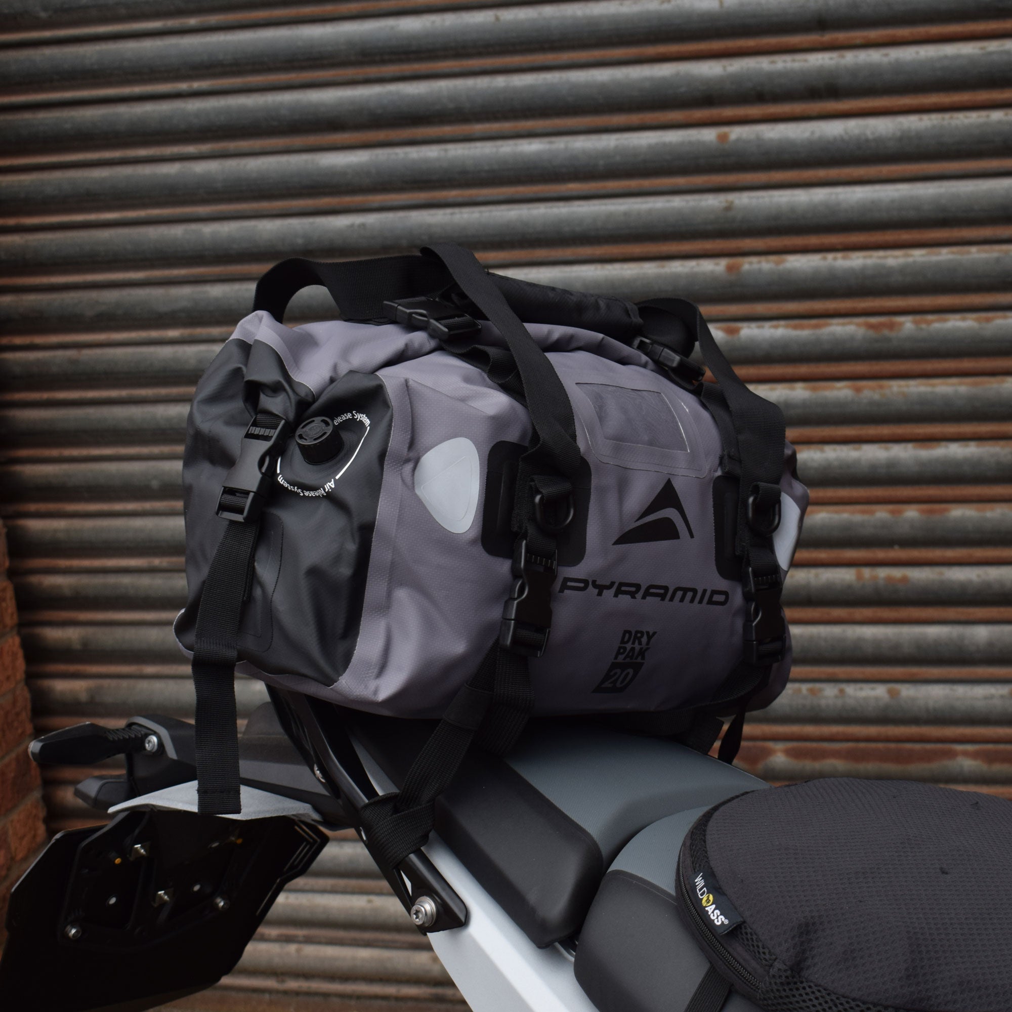 Pyramid Waterproof 20L Motorcycle Duffle Bag | Grey -  Shop name