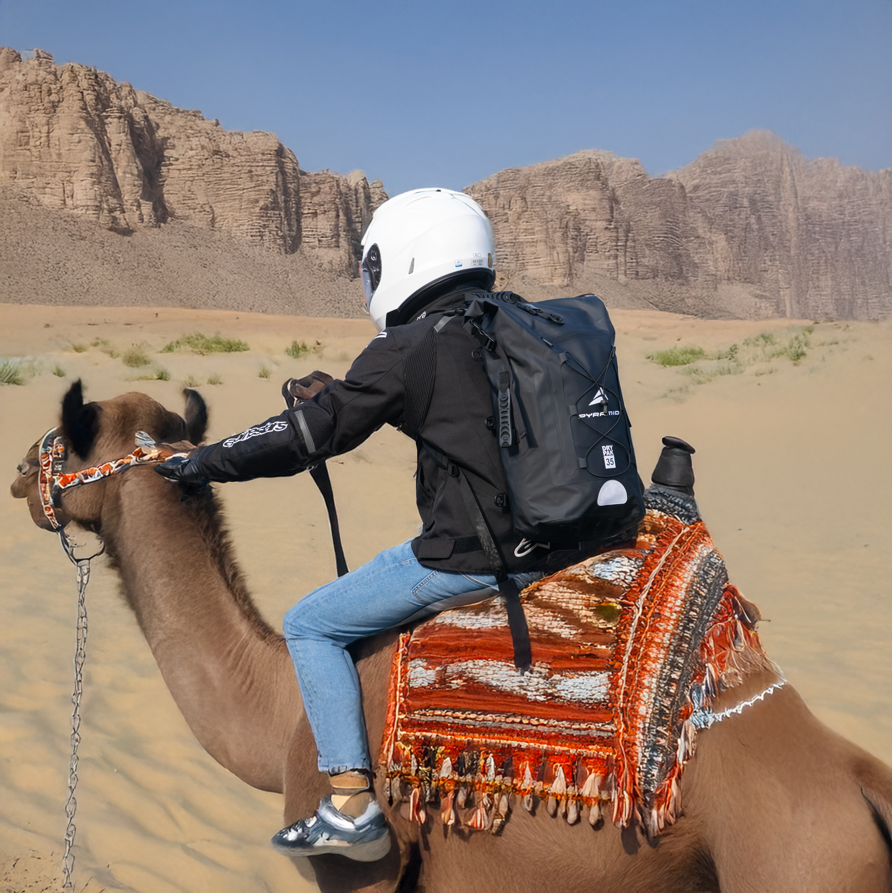 Pyramid Waterproof 35L Motorcycle Backpack | Black -  Shop name