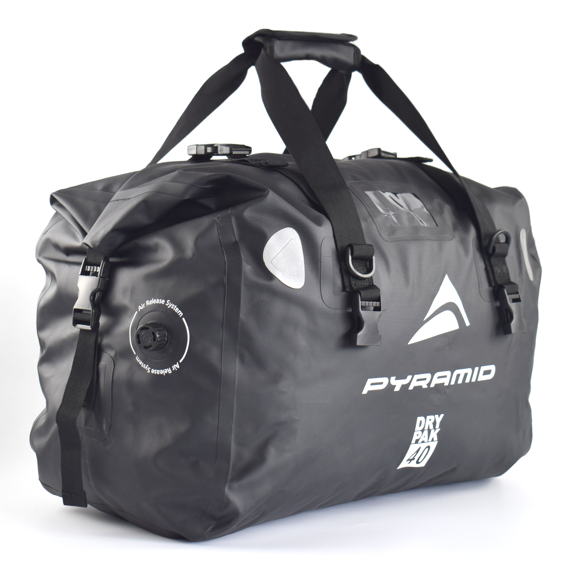 Pyramid Waterproof 40L Motorcycle Duffle Bag | Black-LUG001B-Bags-Pyramid Motorcycle Accessories