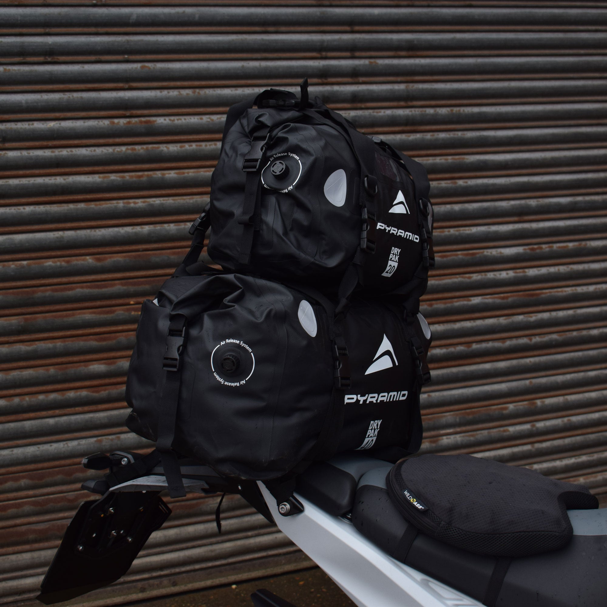 Pyramid Waterproof Motorcycle Duffle Bag Bundle | Black | 20L + 40L -  Shop name
