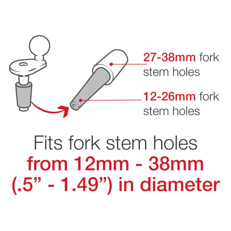 RAM® Motorcycle Fork Stem Ball Base - Shop name