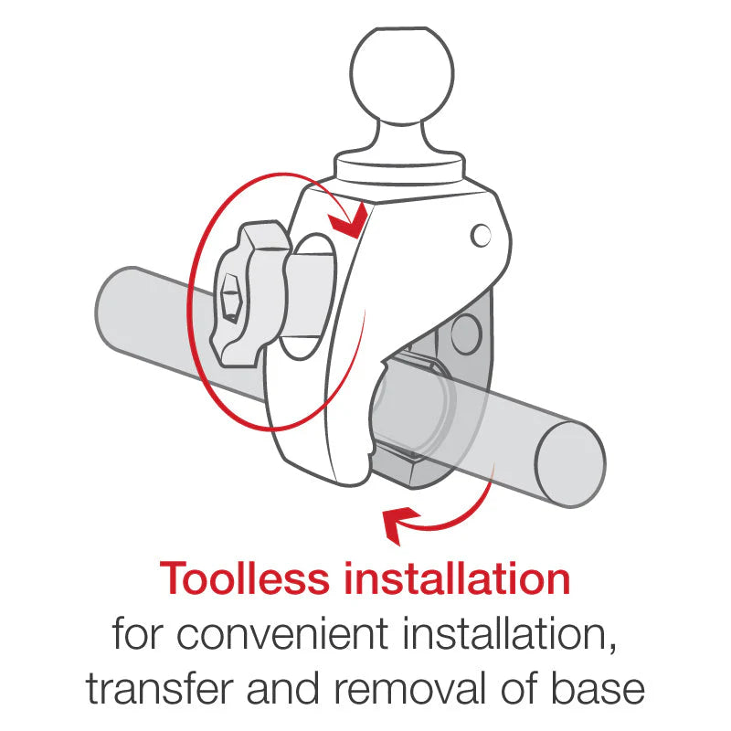 RAM® Tough-Claw™ Small Clamp Base with Ball - Shop name