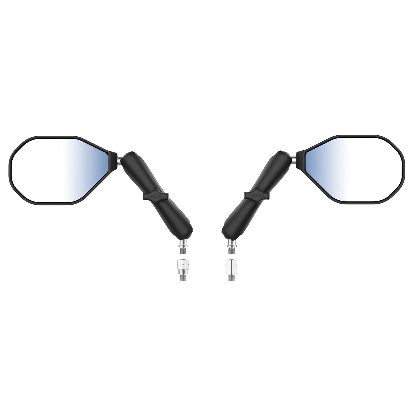 RAM® Tough-Mirror™ Kit with M10-1.25 Bases + Reverse Adapter - Long Arm - Shop name