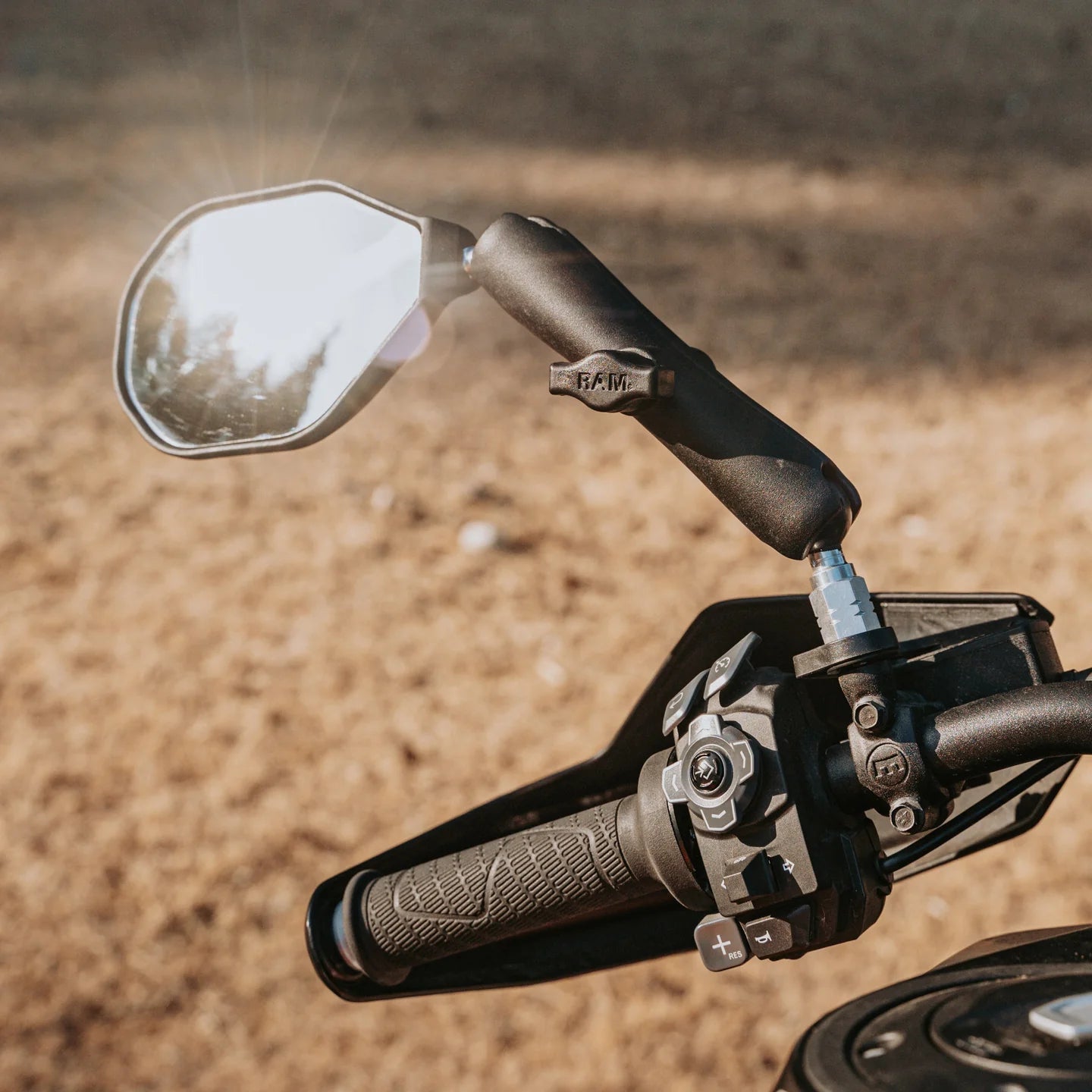 RAM® Tough-Mirror™ Left Mirror with Ball - Shop name
