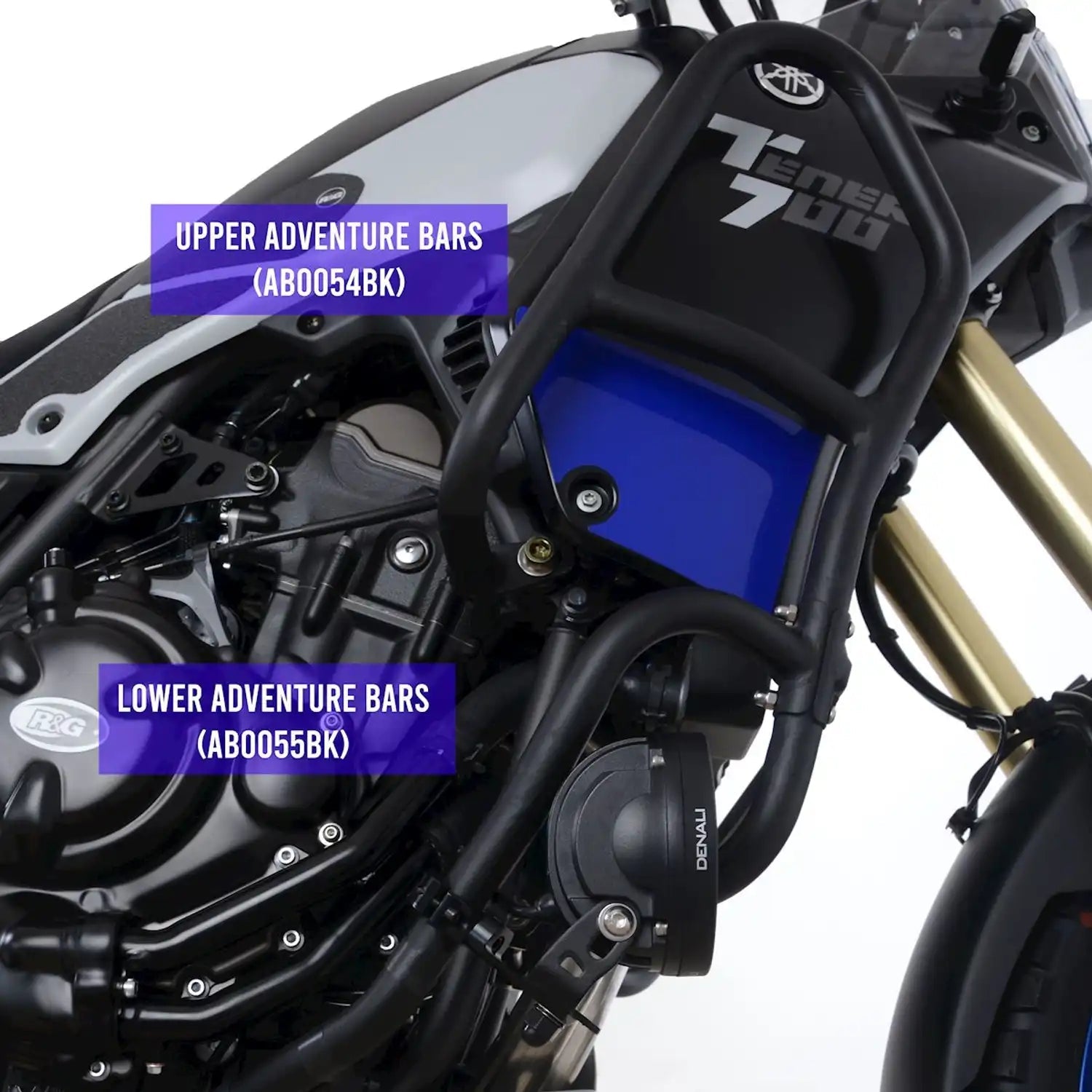 R&G Adventure Bars - Lower | Black | Yamaha Tenere 700 2019>2021 - Shop name