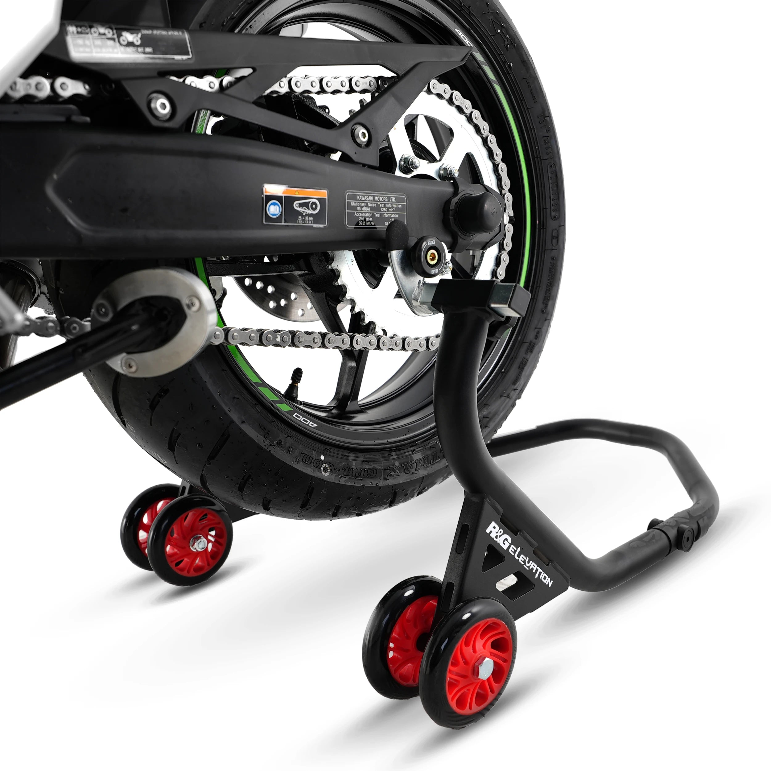R&G Workshop Paddock Stand - Rear -  Shop name