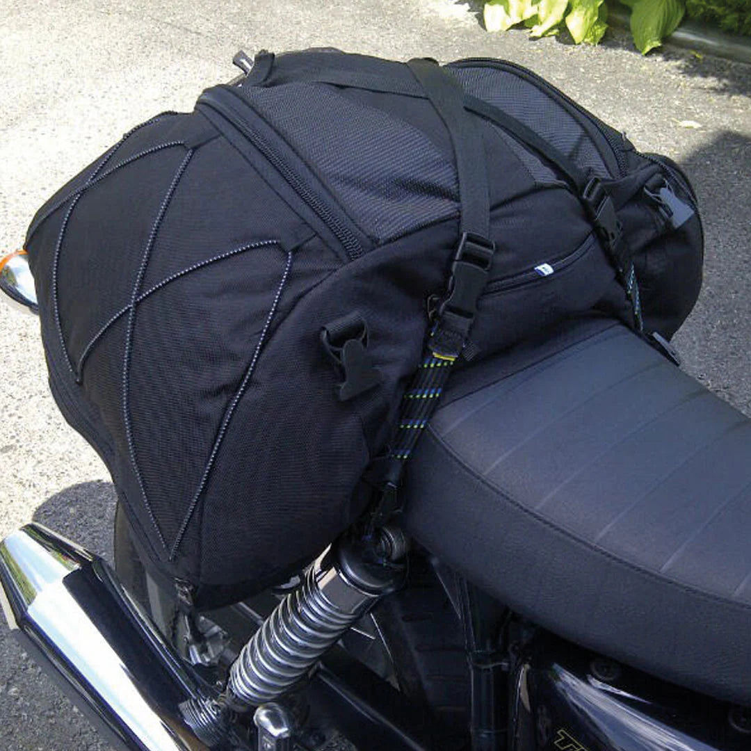 ROKStraps Motorcycle Stretch Luggage Straps - 2 Pack (050) | Black Reflective - Pyramid Motorcycle Accessories