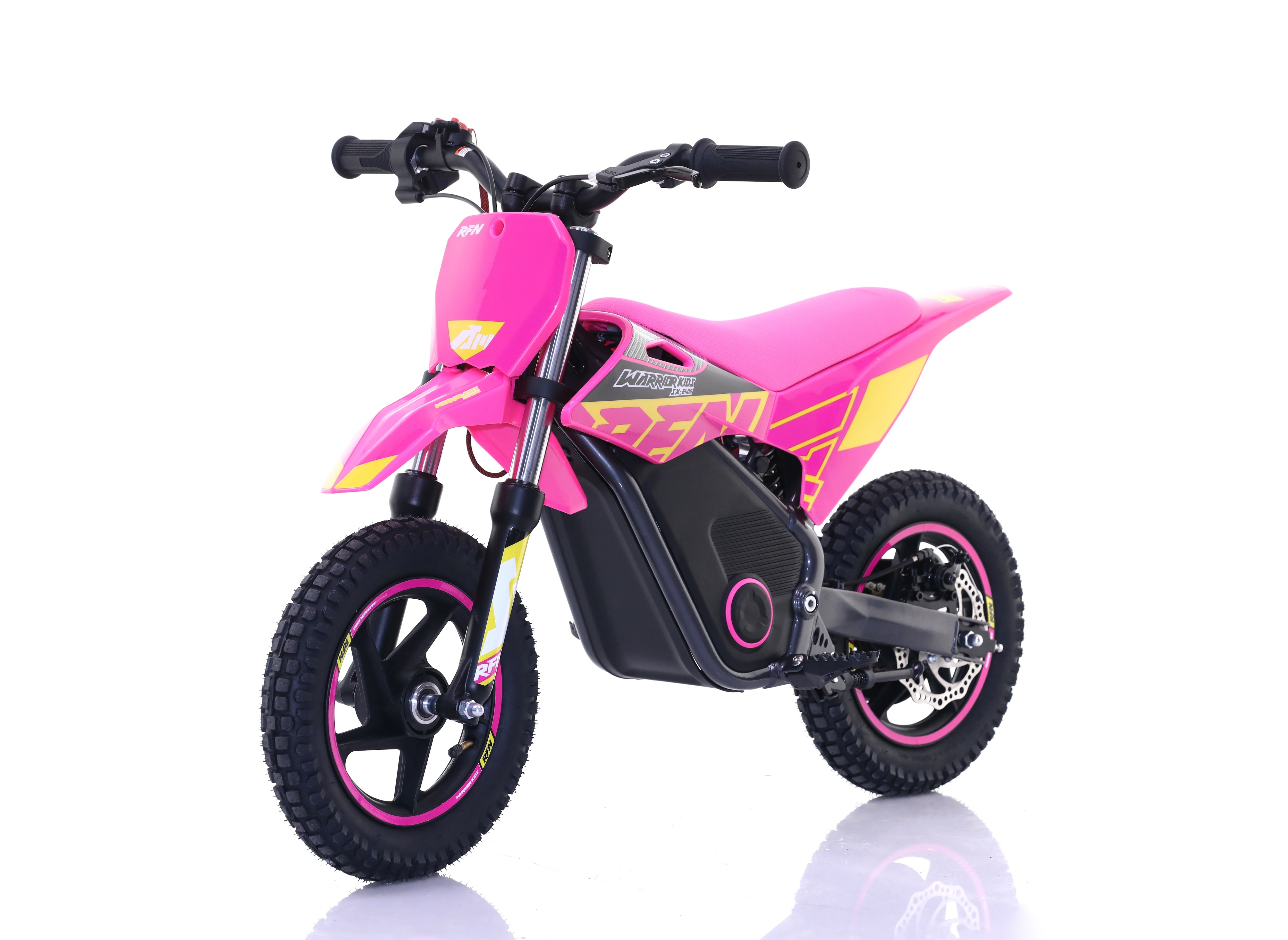 RFN Warrior SX-E400 12-inch Kids Electric MX Bike | Pink/Yellow