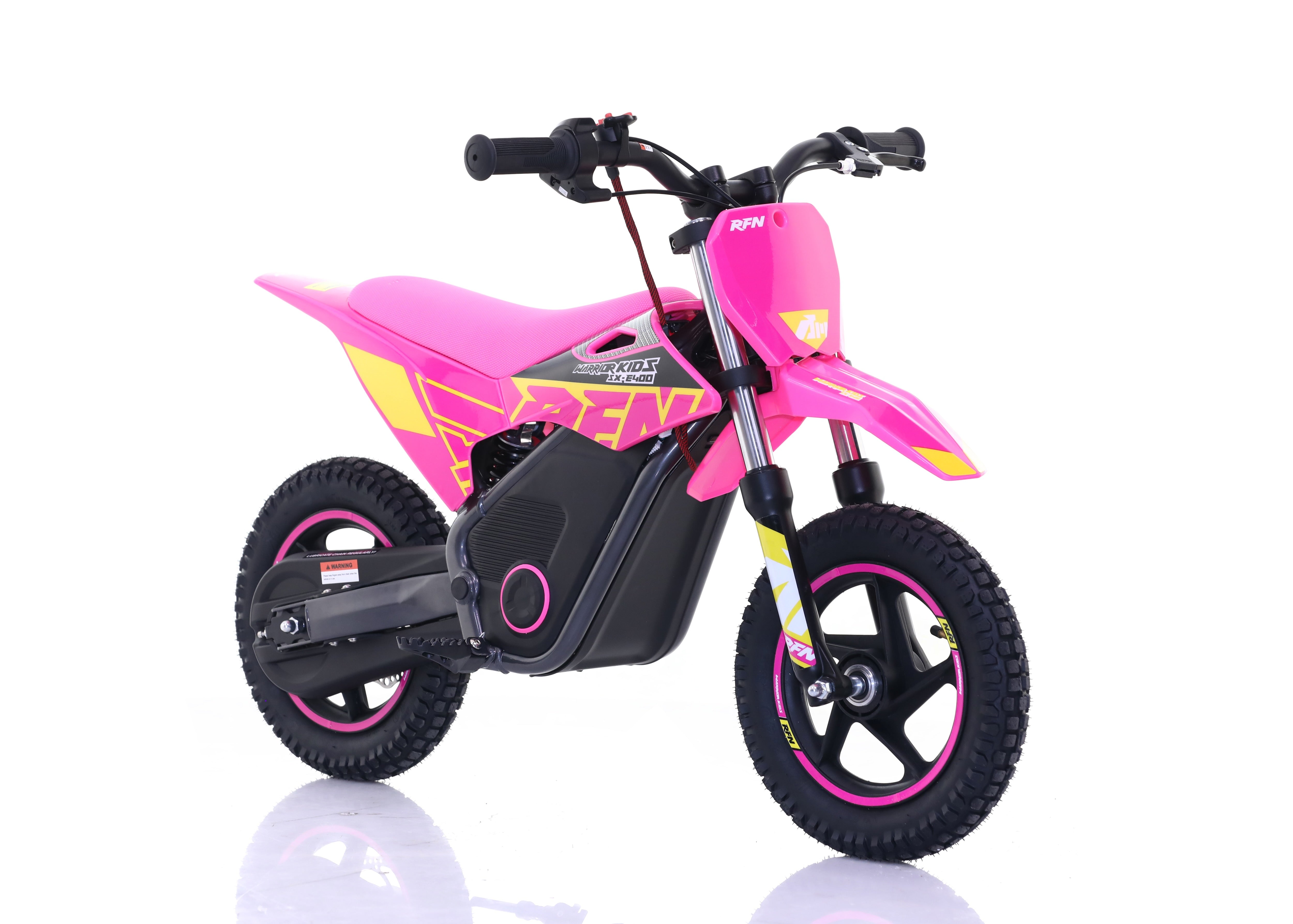 RFN Warrior SX-E400 12-inch Kids Electric MX Bike | Pink/Yellow