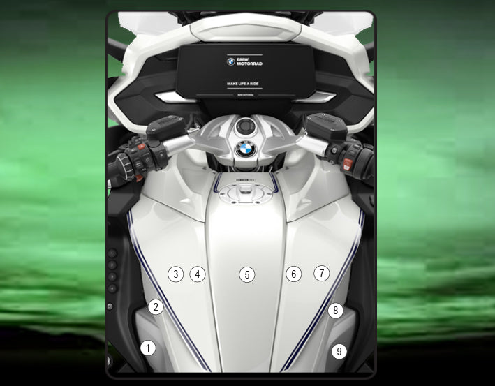 Eazi-Grip Tank Paint Protection Kit | Clear - Gloss | BMW K 1600 GTL, B and Grand America 2022>Current