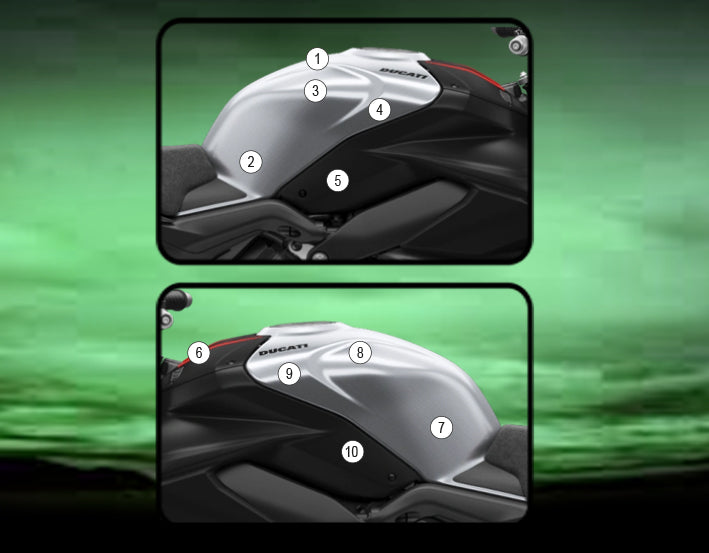 Eazi-Grip Tank Paint Protection Kit | Clear - Matte | Ducati Streetfighter V4 SP2 2023>Current