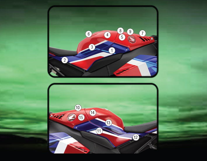 Eazi-Grip Tank Paint Protection Kit | Clear - Matte | Honda CBR1000RR FIREBLADE/SP 2020-2023