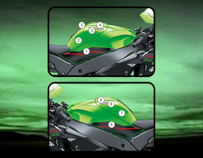 Eazi-Grip Tank Paint Protection Kit | Clear - Matte | Kawasaki ZX-10R 2021-2025