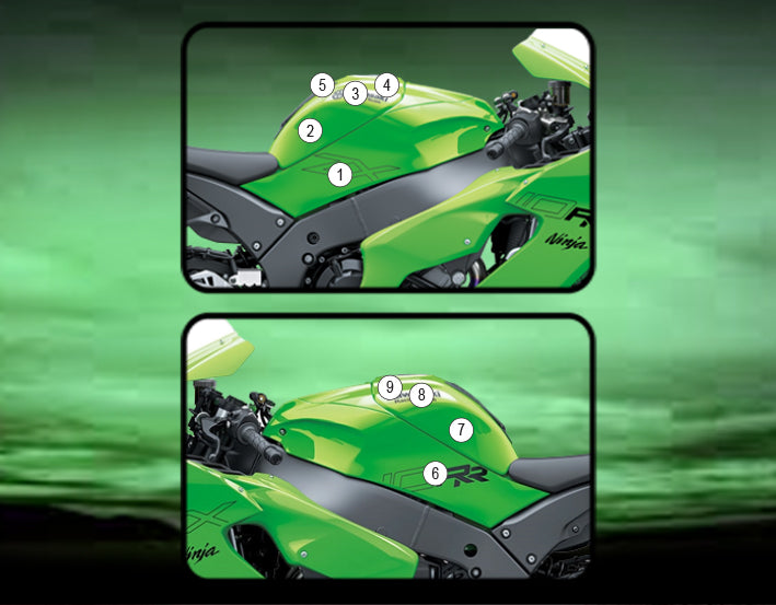 Eazi-Grip Tank Paint Protection Kit | Clear - Matte | Kawasaki ZX-10RR 2021-2025