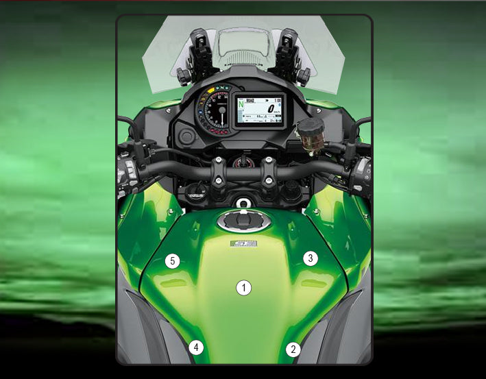 Eazi-Grip Tank Paint Protection Kit | Clear - Matte | Kawasaki Versys 1100/S/SE 2025>Current