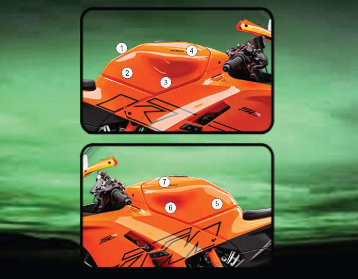 Eazi-Grip Tank Paint Protection Kit | Clear - Gloss | KTM 990 RC R 2026