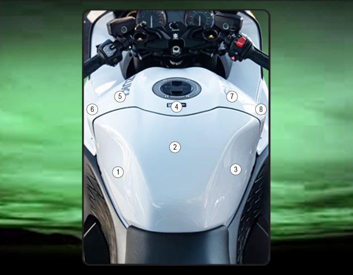 Eazi-Grip Tank Paint Protection Kit | Clear - Matte | Suzuki Hayabusa 2021>Current