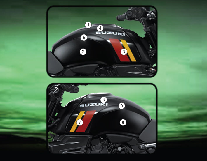 Eazi-Grip Tank Paint Protection Kit | Clear - Gloss | Suzuki GSX-8T/TT 2025>Current - Pyramid Motorcycle Accessories