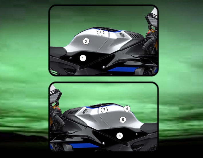 Eazi-Grip Tank Paint Protection Kit | Clear - Matte | Yamaha YZF-R1M 2020-2024