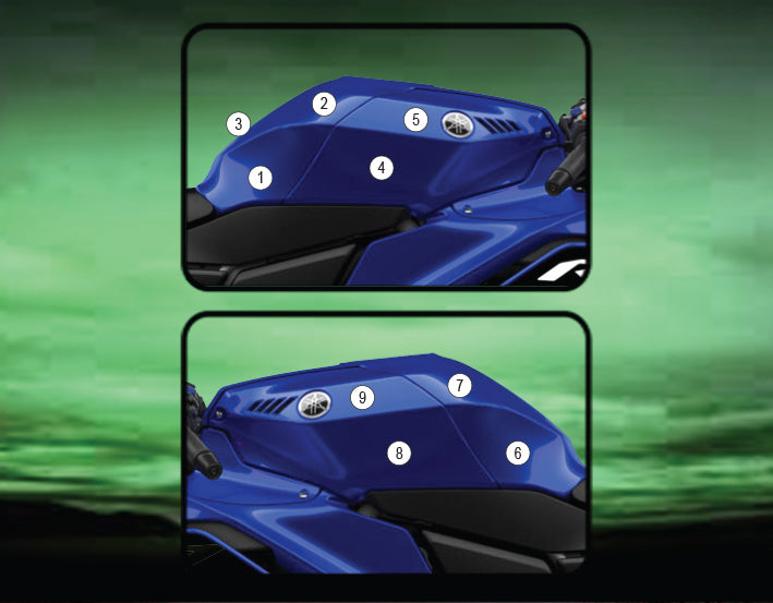 Eazi-Grip Tank Paint Protection Kit | Clear - Matte | Yamaha R7 2026