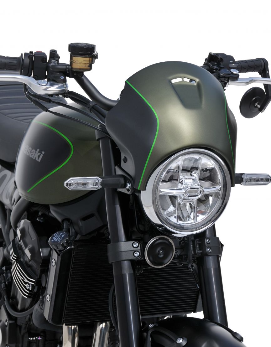 Ermax Nose Fairing | Matte Green/Matte Black/Lime Green | Kawasaki Z 900 RS 2017>Current - Pyramid Motorcycle Accessories