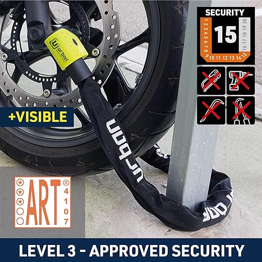 Urban Security 10K120 120cm Motorcycle Chain + Integrated Lock - Security Level 15 - Shop name
