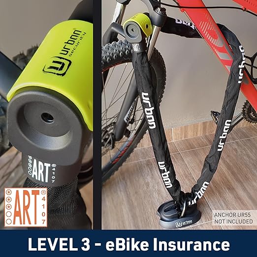 Urban Security 10K120 120cm Motorcycle Chain + Integrated Lock - Security Level 15 - Shop name