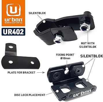 Urban Security Mounting Bracket For UR14S/UR10 Disc Locks - Round Tube Mount - Shop name