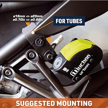 Urban Security Mounting Bracket For UR14S/UR10 Disc Locks - Round Tube Mount - Shop name